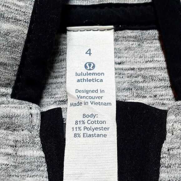 Lululemon Insculpt Gray Hooded Full Zip Active Gym Yoga Vest - Women's Size 4 - Picture 6 of 6